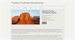 Desktop Screenshot of precisionsouthwestmanufacturing.com